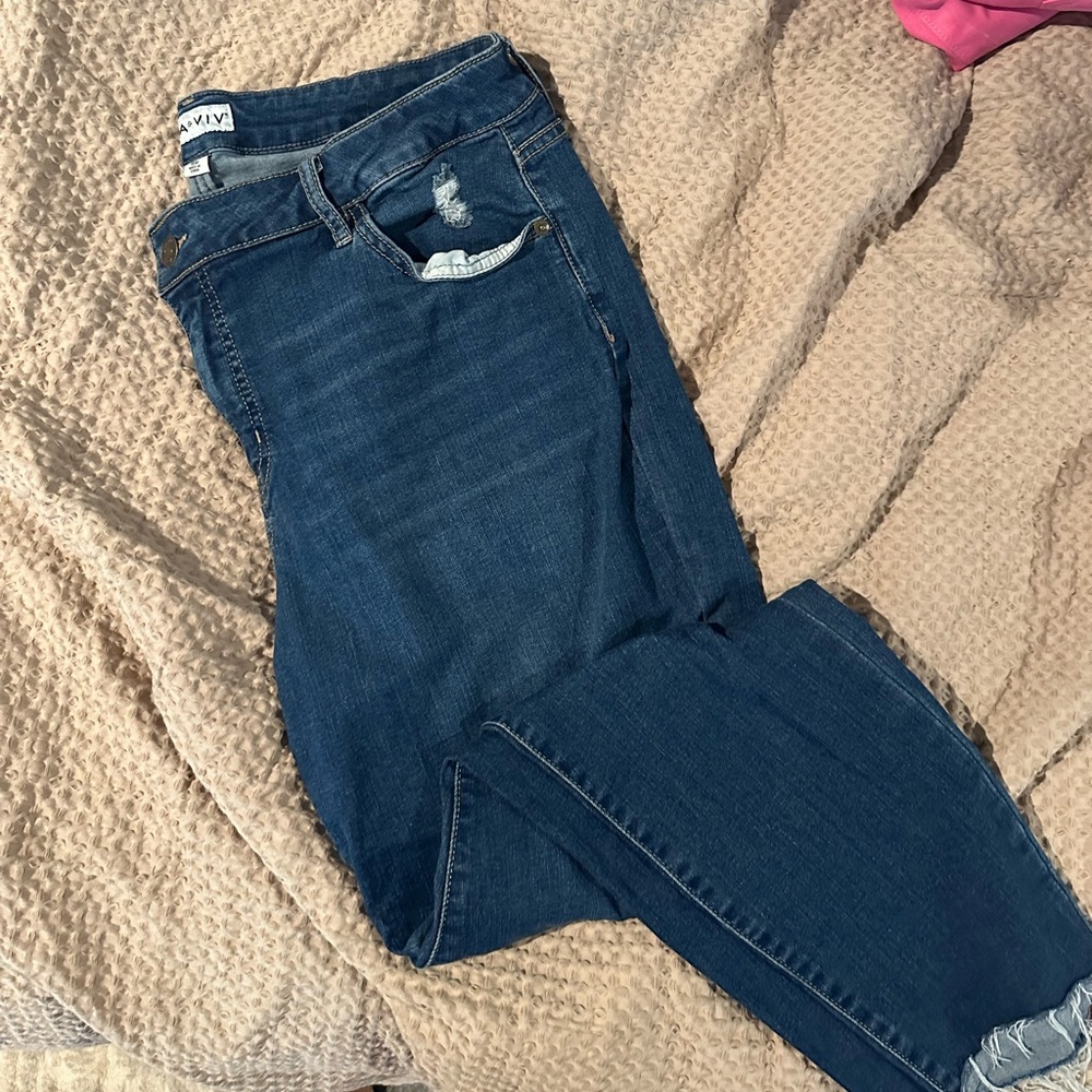 Ava & Viv Skinny Jeans with raw hem